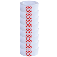 Bandă adezvă transparentă, 18 mm x 33 m, set 8 role